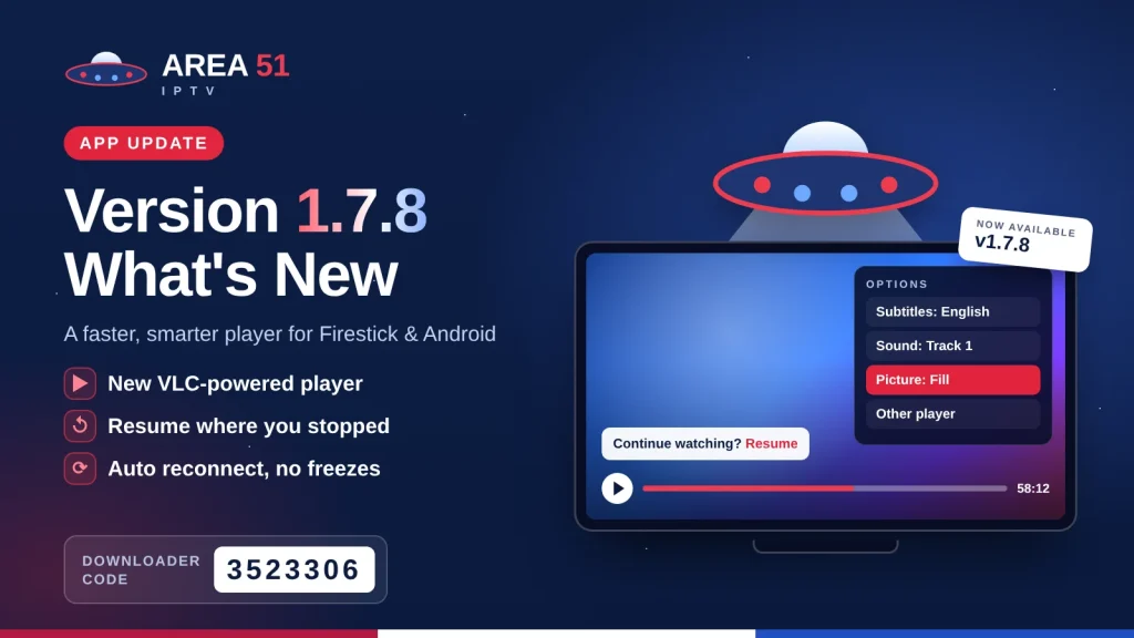 Area 51 IPTV  App 1.7.8: What’s New (2026)